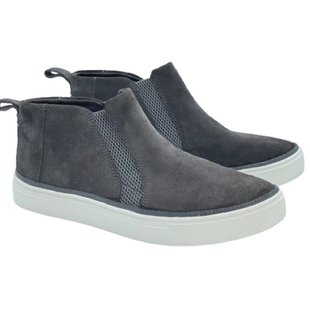 TOMS Bryce Slip On Sneakers | Gray Suede | Mid-Top Shoes Booties W 8 - Picture 3 of 12